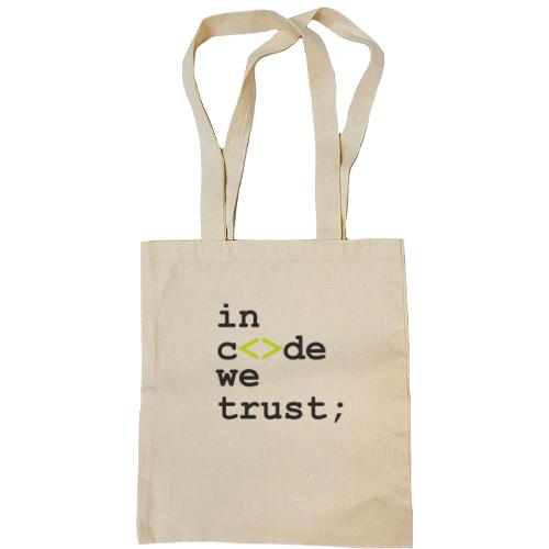 Сумка шоппер In code we trust