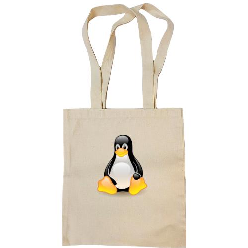 Сумка шоппер с пингвином Linux