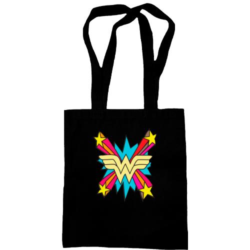 Сумка шопер з логотипом Чудо-Жінки (Wonder Woman)