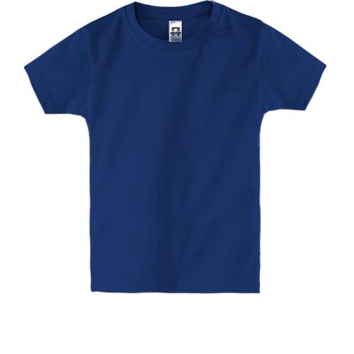Детская темно-синяя футболка 