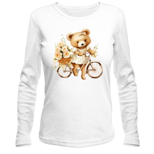Лонгслів Плюшевий ведмедик на велосипеді