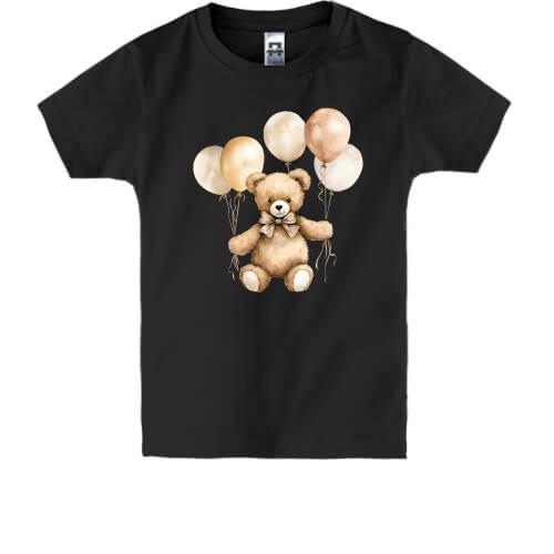 Детская футболка Мишка Тедди с шарами