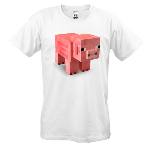 Футболка Minecraft Pig
