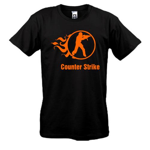 Футболка Counter Strike зі стилізованим вогнем
