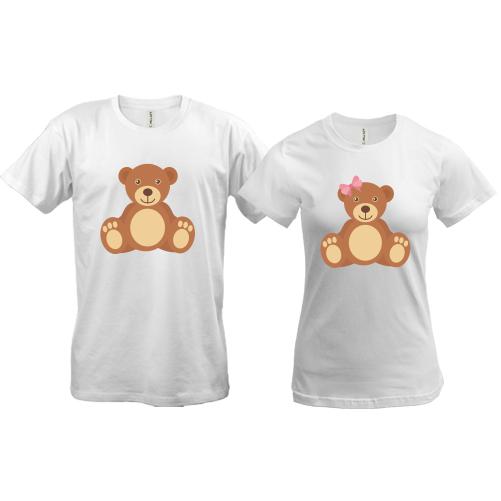 Парные футболки с мишками Тедди