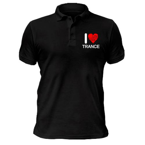 Чоловіча футболка-поло I Love Trance
