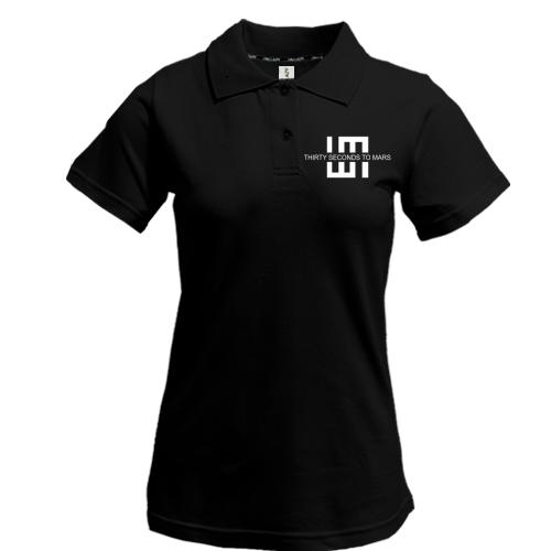 Жіноча футболка-поло 30 секунд (чорна)