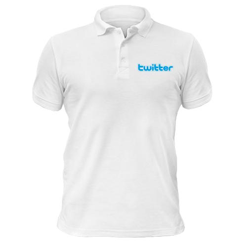 Чоловіча футболка-поло з логотипом Twitter