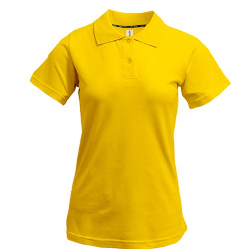 Жіноча жовта футболка-поло