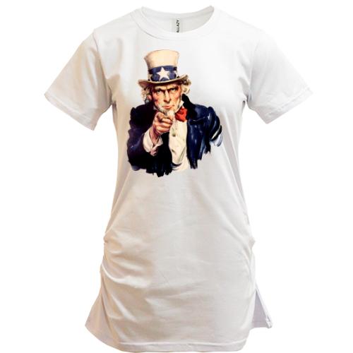 Подовжена футболка Дядько Сем (Uncle Sam)