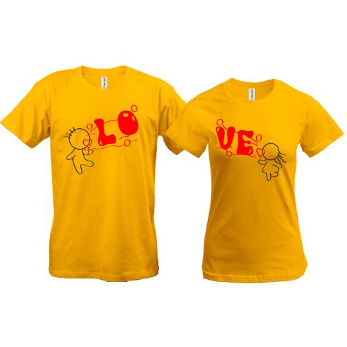 Парные футболки Love  3