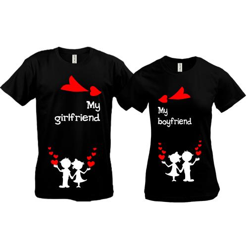Парные футболки My-girlfriend-boyfriend