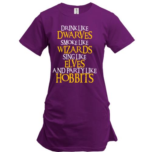 Подовжена футболка Party like Hobbits