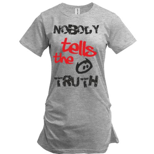 Подовжена футболка Nobody tells the truth