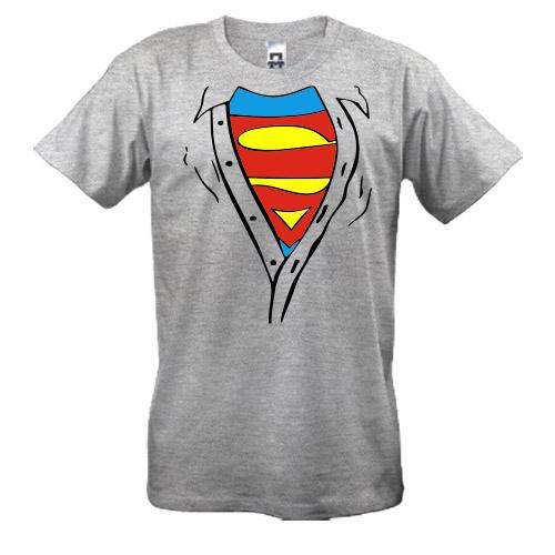 Футболка с расстегнутой рубашкой Superman