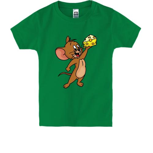 Детская футболка с мышонком и сыром