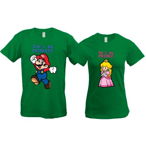 Парные футболки с Марио и принцессой