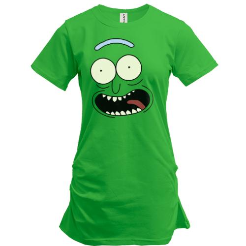 Подовжена футболка pickle Rick (пика)