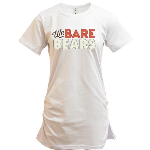 Подовжена футболка We bare bears лого