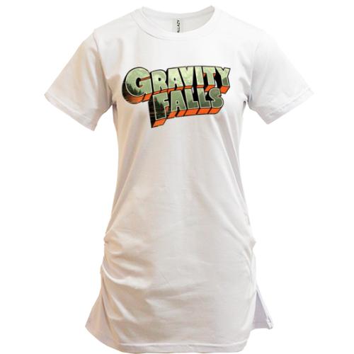 Подовжена футболка Gravity Falls лого