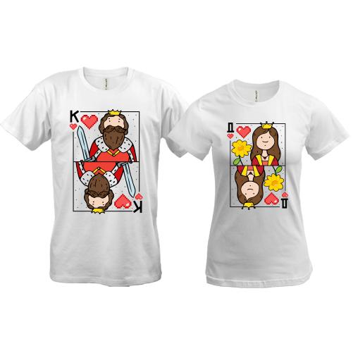 Парные футболки с Дамой и Королём