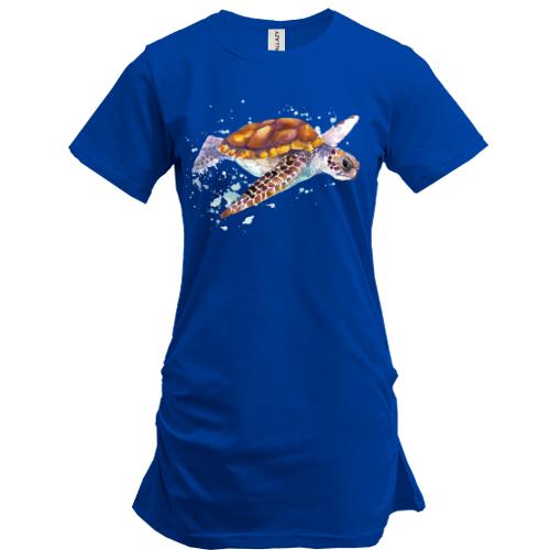 Подовжена футболка з морською черепахою