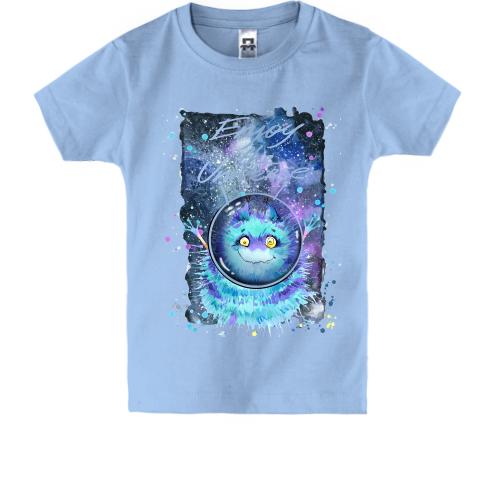 Дитяча футболка з блакитним монстром 
