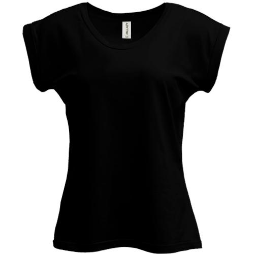 Женская черная футболка PANI 