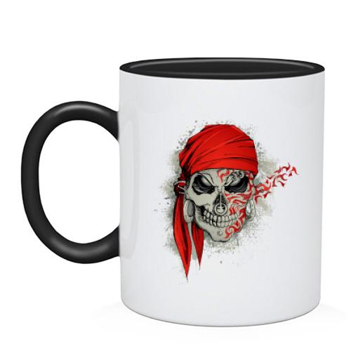 Чашка з черепом пірата