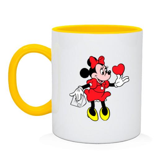 Чашка Minnie з серцем