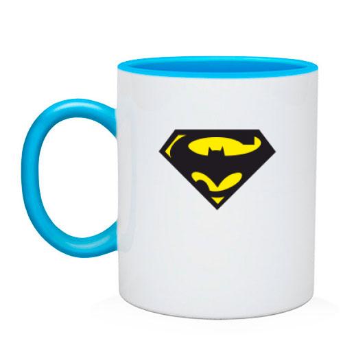 Чашка бэтмо-супермэн
