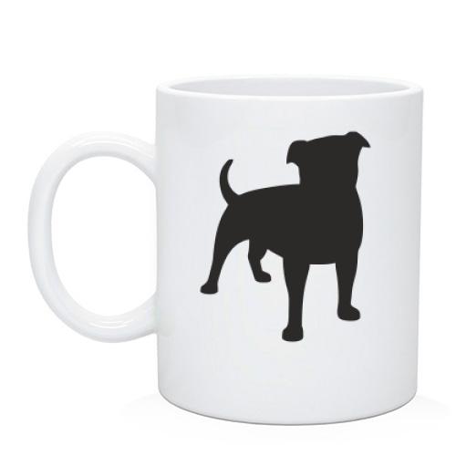 Чашка с силуэтом собаки