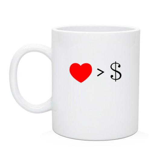 Чашка Любовь дороже денег