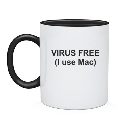Чашка Virus free (I use Mac)