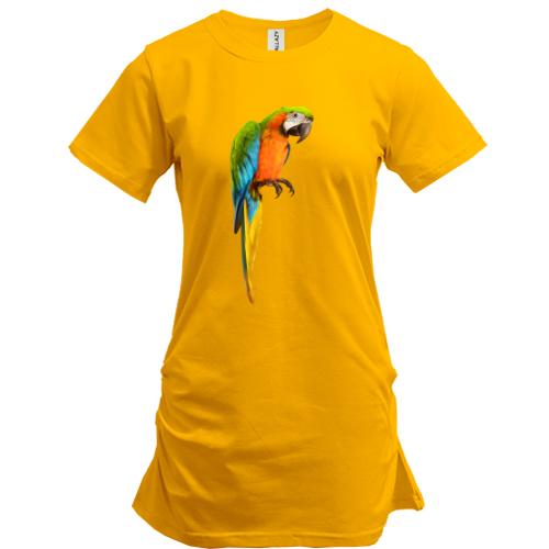 Подовжена футболка з папугою (1)