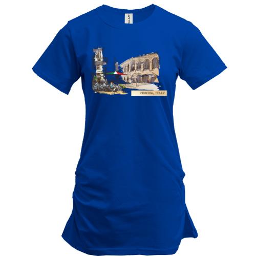 Подовжена футболка c зображенням міста Verona