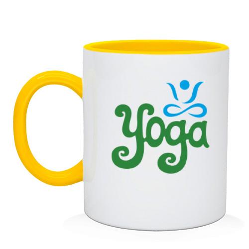 Чашка з написом Yoga