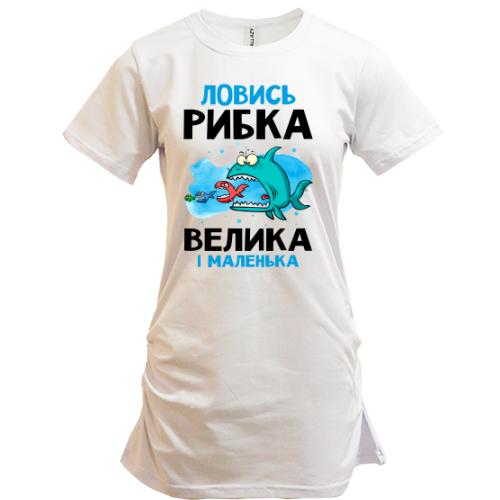 Подовжена футболка для рибалки 
