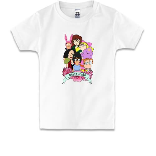 Детская футболка Girls rule (Daria)