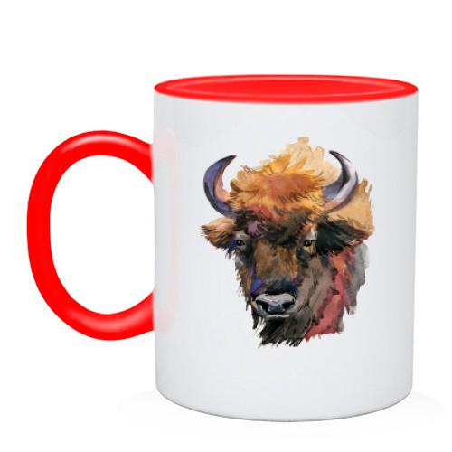 Чашка с бизоном