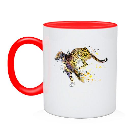 Чашка с бегущим ягуаром
