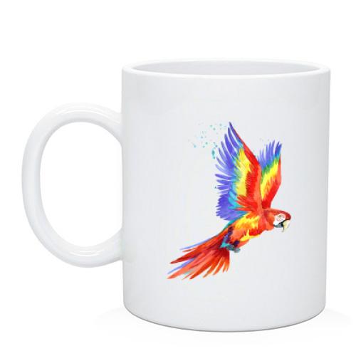 Чашка с летящим попугаем (1)
