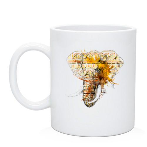 Чашка со стилизованным слоном