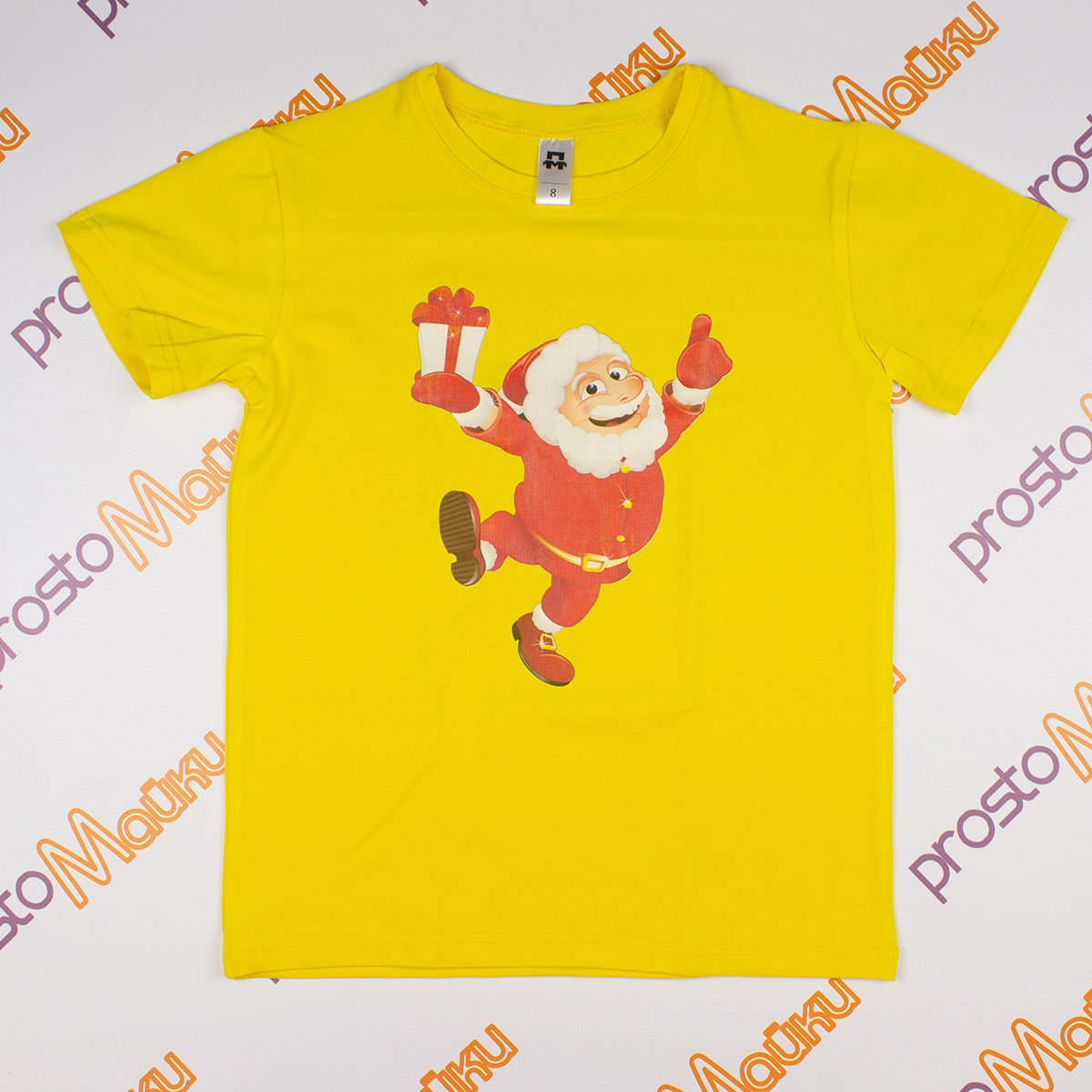Детская футболка Дед Мороз с подарком