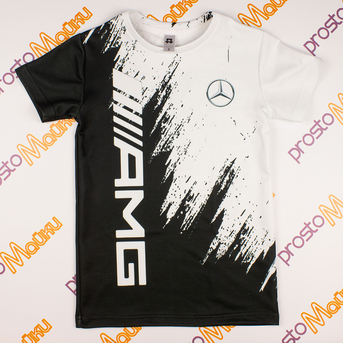 Детская 3D футболка Mercedes-Benz AMG (BW)