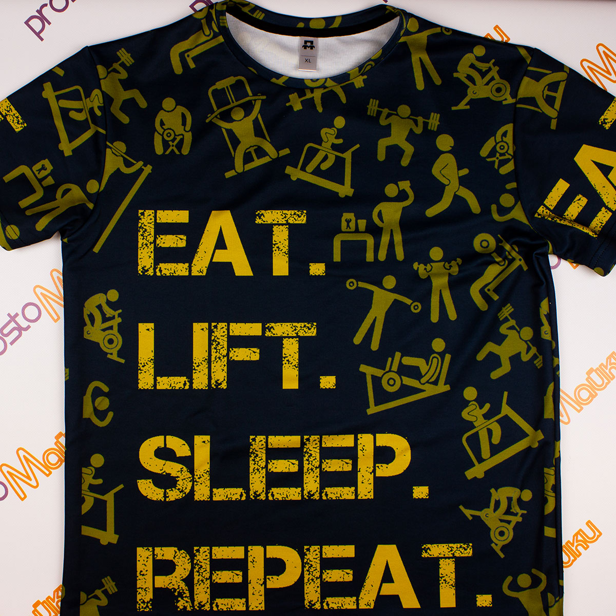 3D футболка Eat Lift Sleep Repeat