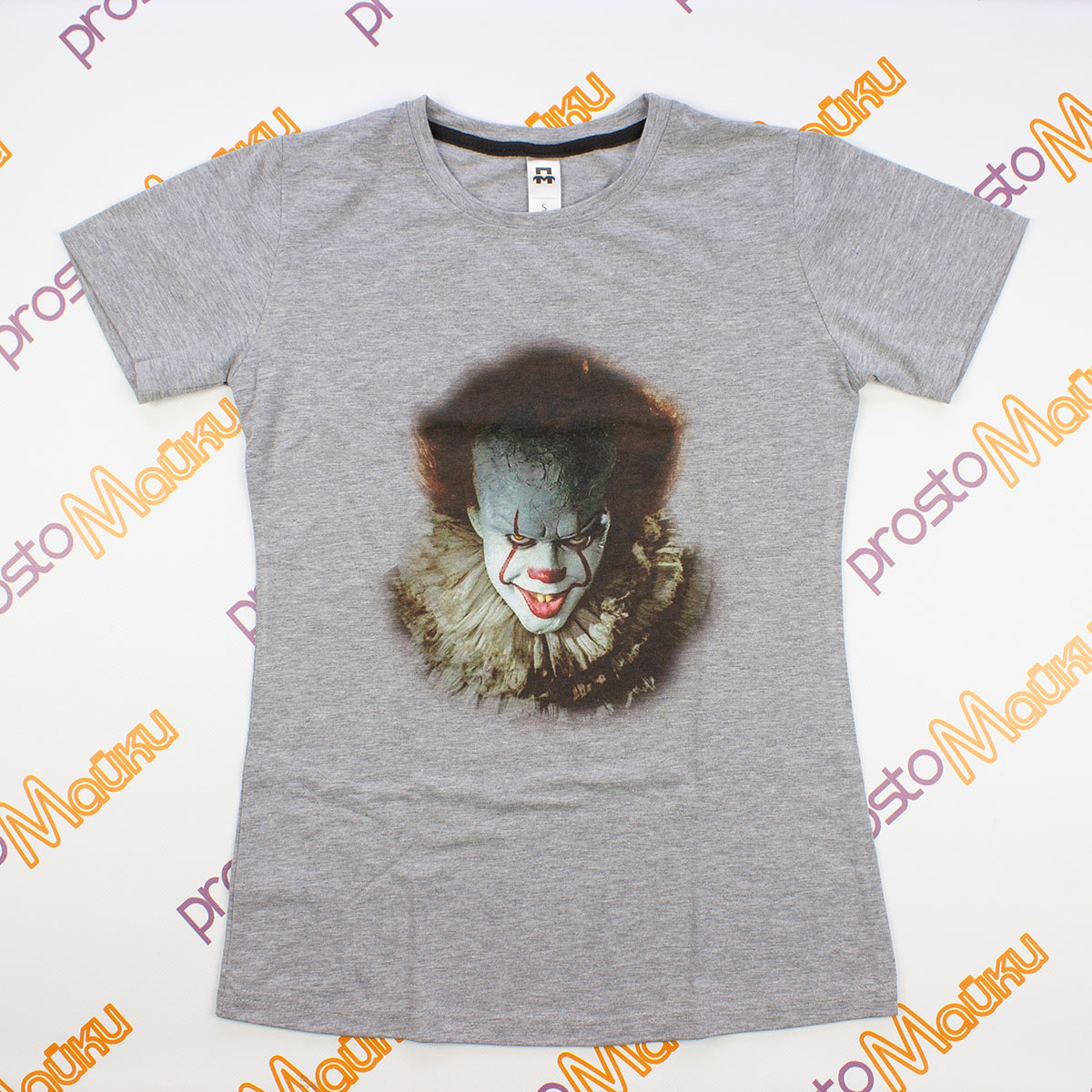 Удлиненная футболка с клоуном из фильма "Оно" (2)