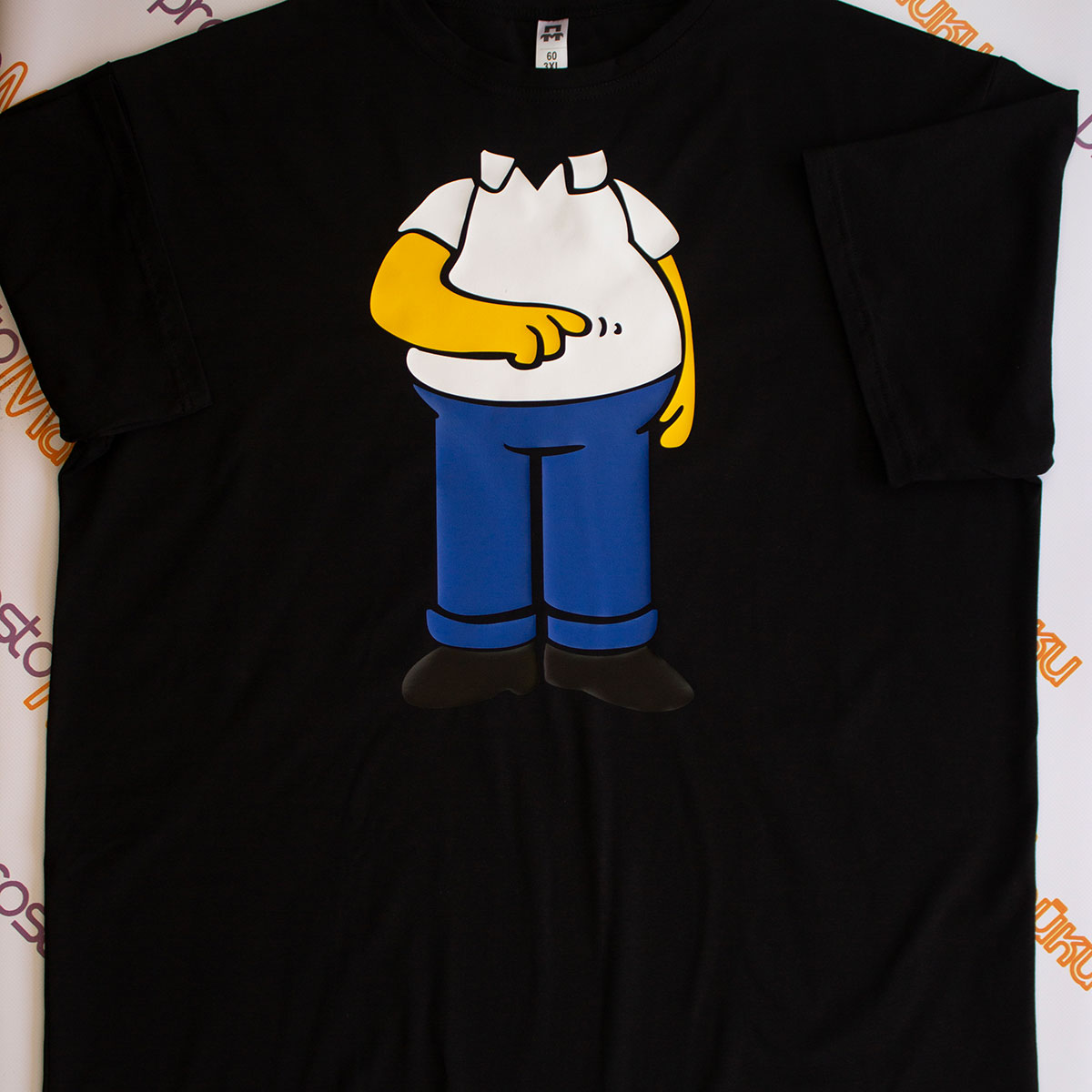 Чоловіча футболка-поло з тілом Гомера Сімпсона