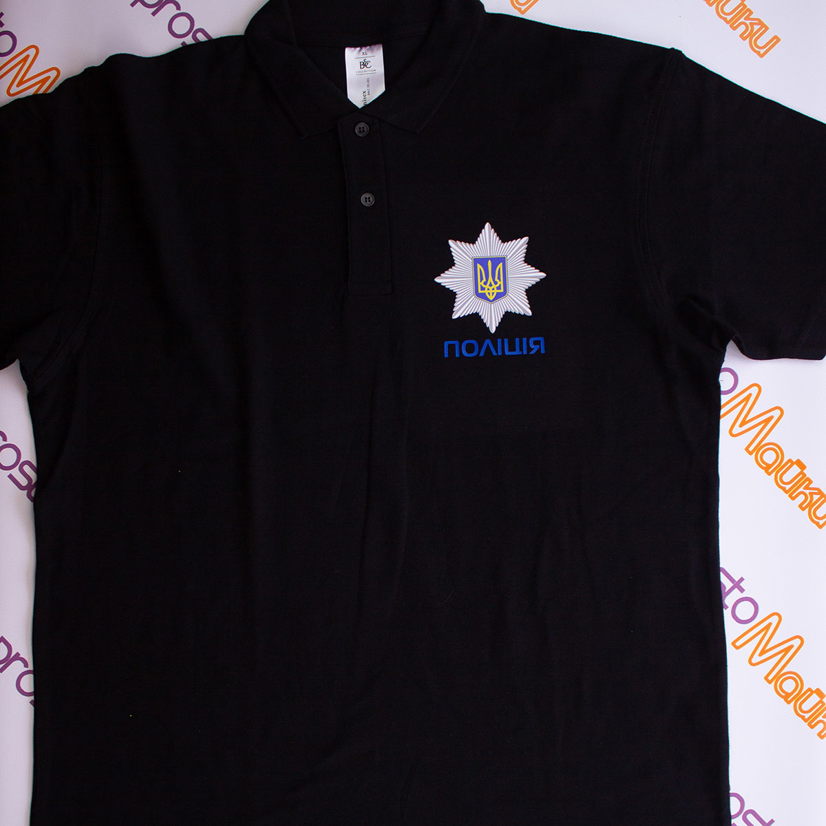 Жіноча футболка-поло з лого національної поліції