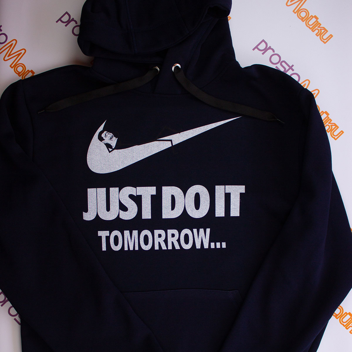 Удлиненная футболка с надписью Just do it Tomorrow
